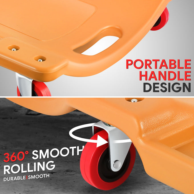 Portable Rolling Car Creeper with Headrest <br> Dimensions (in.): 36 x 17 x 4.25