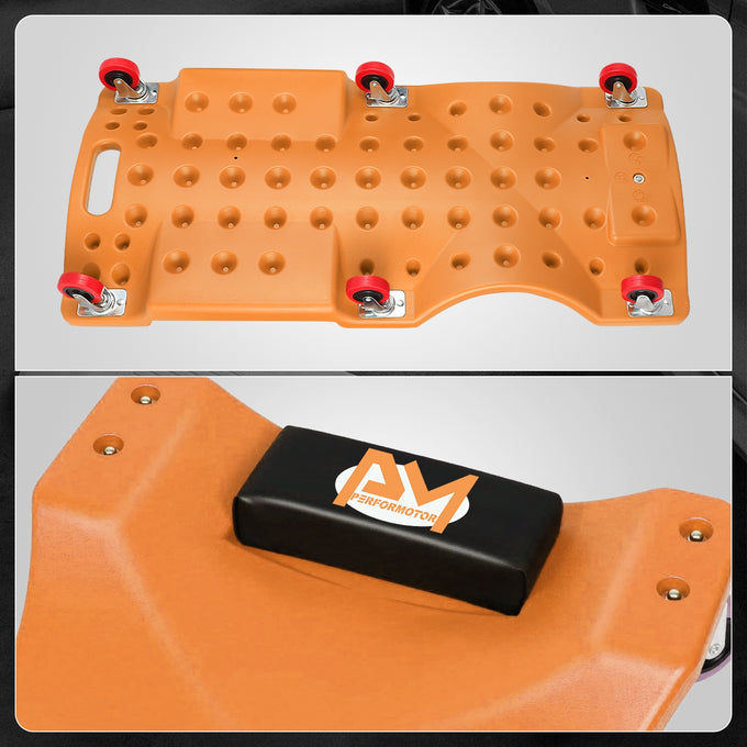 Portable Rolling Car Creeper with Headrest <br> Dimensions (in.): 36 x 17 x 4.25