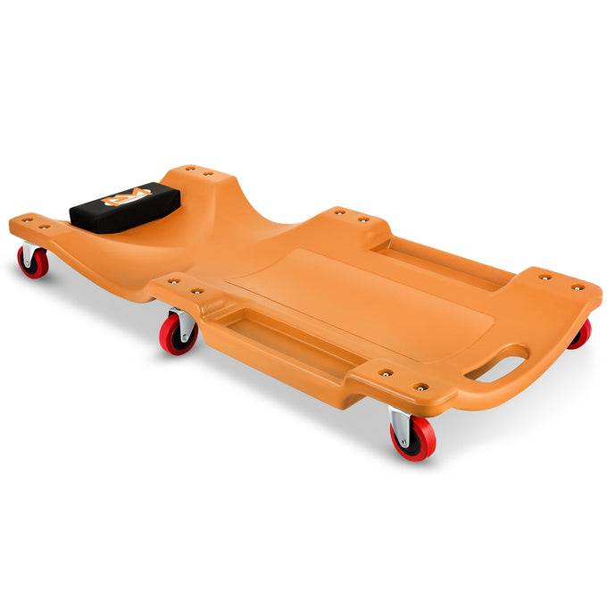 Portable Rolling Car Creeper with Headrest <br> Dimensions (in.): 36 x 17 x 4.25