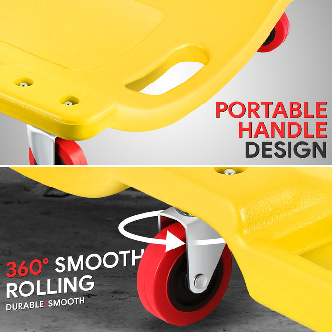 Portable Rolling Car Creeper with Headrest <br> Dimensions (in.): 36 x 17 x 4.25