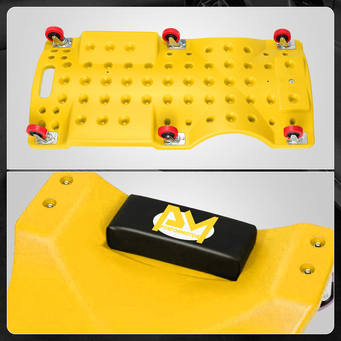 Portable Rolling Car Creeper with Headrest <br> Dimensions (in.): 36 x 17 x 4.25