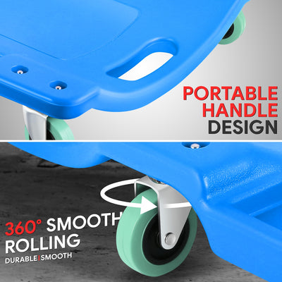 Portable Rolling Plastic Creeper W/Headrest <br> Dimension: 40 in. L X 17 in. W
