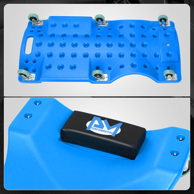Portable Rolling Plastic Creeper W/Headrest <br> Dimension: 40 in. L X 17 in. W