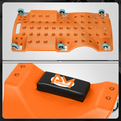 Portable Rolling Plastic Creeper W/Headrest <br> Dimension: 40 in. L X 17 in. W