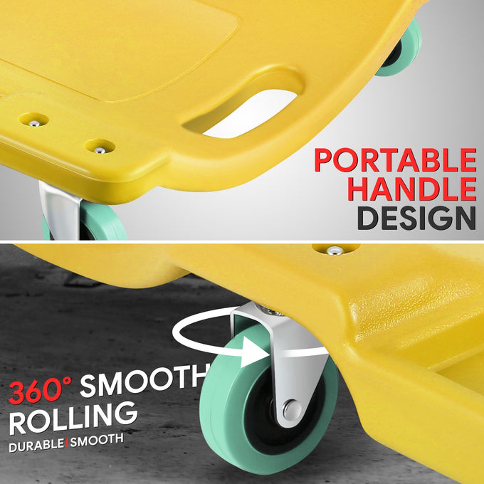 Portable Rolling Plastic Creeper W/Headrest <br> Dimension: 40 in. L X 17 in. W
