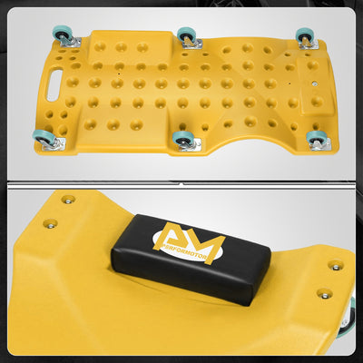 Portable Rolling Plastic Creeper W/Headrest <br> Dimension: 40 in. L X 17 in. W