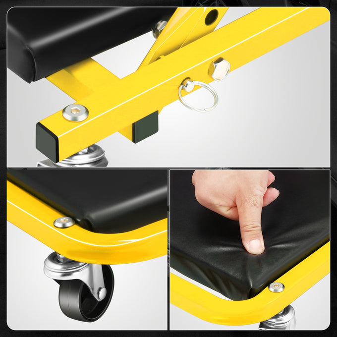 36in. 2-in-1 Folding Rolling Car Creeper <br> Dimension (in.): 36 L X 17.32 W X 4.72 H