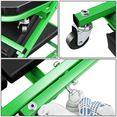 40in. 2-in-1 Folding Rolling Car Creeper <br> Dimension (in.): 40 L X 17.32 W X 4.72 H