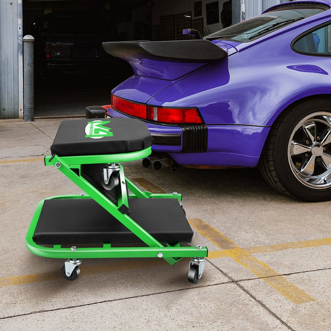 40in. 2-in-1 Folding Rolling Car Creeper <br> Dimension (in.): 40 L X 17.32 W X 4.72 H