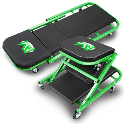 40in. 2-in-1 Folding Rolling Car Creeper <br> Dimension (in.): 40 L X 17.32 W X 4.72 H