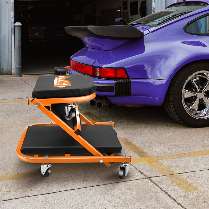 40in. 2-in-1 Folding Rolling Car Creeper <br> Dimension (in.): 40 L X 17.32 W X 4.72 H