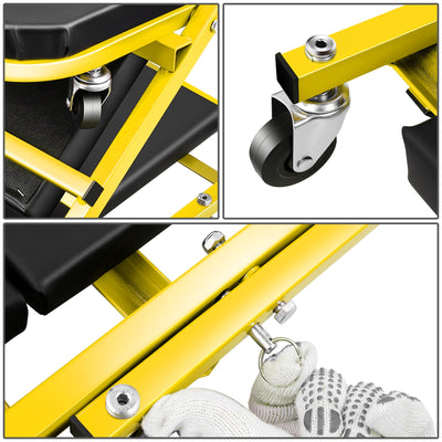 40in. 2-in-1 Folding Rolling Car Creeper <br> Dimension (in.): 40 L X 17.32 W X 4.72 H