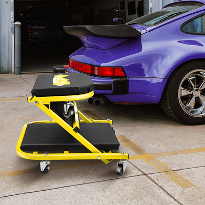 40in. 2-in-1 Folding Rolling Car Creeper <br> Dimension (in.): 40 L X 17.32 W X 4.72 H