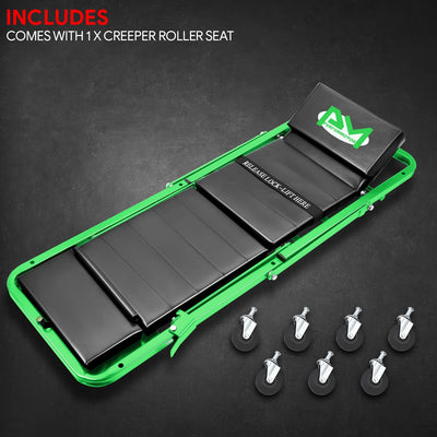 48in. 2-in-1 Folding Rolling Car Creeper <br> Dimension (in.): 48 L X 17.97 W X 5.9 H