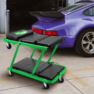 48in. 2-in-1 Folding Rolling Car Creeper <br> Dimension (in.): 48 L X 17.97 W X 5.9 H