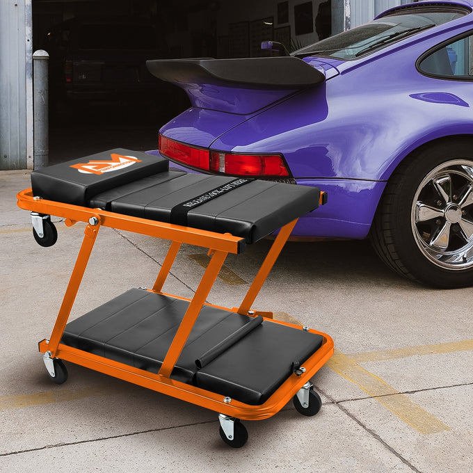 48in. 2-in-1 Folding Rolling Car Creeper <br> Dimension (in.): 48 L X 17.97 W X 5.9 H
