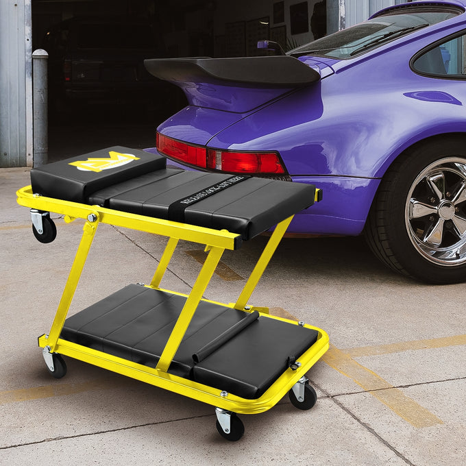 48in. 2-in-1 Folding Rolling Car Creeper <br> Dimension (in.): 48 L X 17.97 W X 5.9 H