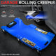 40 in. L Rolling Plastic Mechanic Creeper W/LED Light <br> 6Pcs 360-Degree Swivel Casters