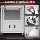 Adjustable Rolling Storage Cart w/Cabinet & Power <br> Dimension (in.): 30.8 L X 18 W X 42 H