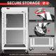 3-Tier Adjustable Rolling Steel AV Cart w/Power <br> DImension: 25 in. L X 18 in. W X 42 in. H