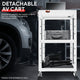 3-Tier Adjustable Rolling Steel AV Cart w/Power <br> DImension: 25 in. L X 18 in. W X 42 in. H