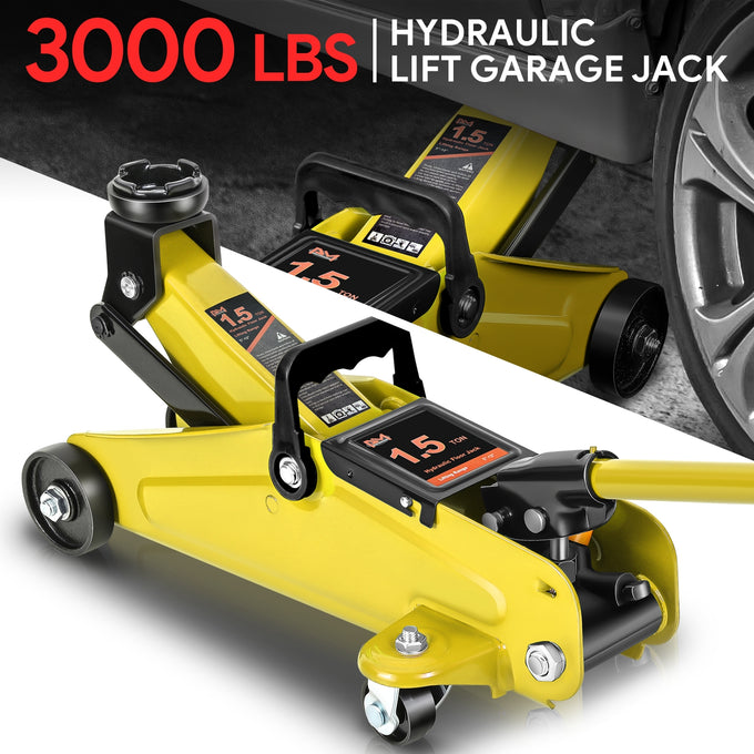 1.5 Ton Hydraulic Trolley Floor Jack <br> Lifting Range From 5.3 in. to 12 in.