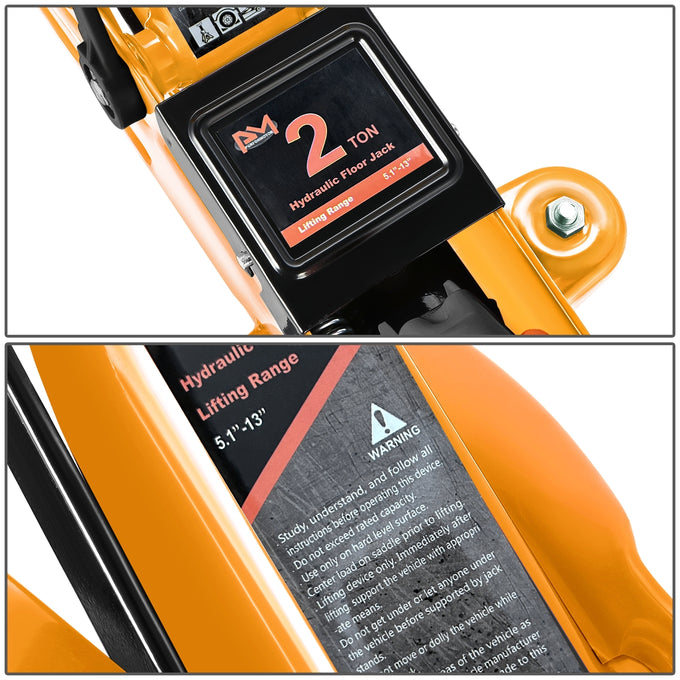 2 Ton Hydraulic Trolley Floor Jack <br> Lifting Range From 5.1 in. to 13 in.