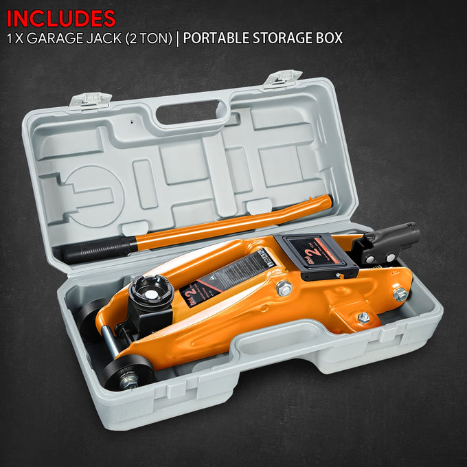 2 Ton Hydraulic Trolley Floor Jack <br> Lifting Range From 5.1 in. to 13 in.