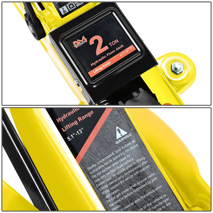 2 Ton Hydraulic Trolley Floor Jack <br> Lifting Range From 5.1 in. to 13 in.