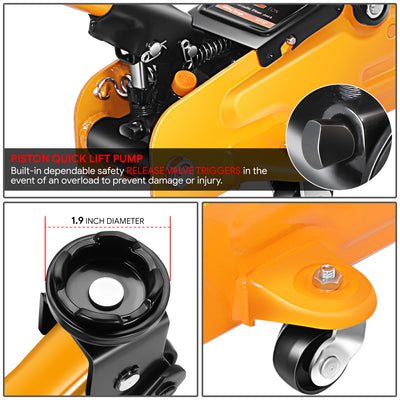 2 Ton Hydraulic Trolley Floor Jack <br> Adjustable Height (in.): 11 to 17