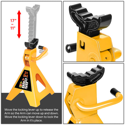2 Ton Hydraulic Trolley Floor Jack <br> Adjustable Height (in.): 11 to 17