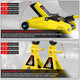 2 Ton Hydraulic Trolley Floor Jack <br> Adjustable Height (in.): 11 to 17