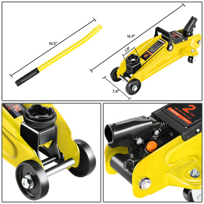 2 Ton Hydraulic Trolley Floor Jack <br> Adjustable Height (in.): 11 to 17