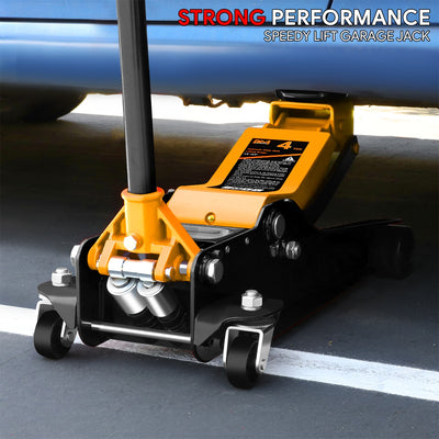 4 Ton Hydraulic Trolley Floor Jack <br> Adjustable Height (in.): 4.5 To 20