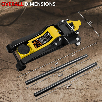 4 Ton Hydraulic Trolley Floor Jack <br> Adjustable Height (in.): 4.5 To 20