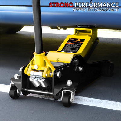 4 Ton Hydraulic Trolley Floor Jack <br> Adjustable Height (in.): 4.5 To 20