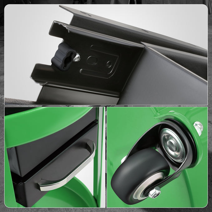 Mechanics Roller Storage Seat W/ Drawer & Tray <br> Drawer Dimension: 5.5 in. W x 9.5 in. L x 1.75 in. H