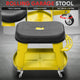 Adjustable Rolling Pneumatic Creeper Seat <br> Dimensions(in.): 16.14 L x 10.62 W x 13.78 H