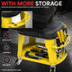 Adjustable Rolling Pneumatic Creeper Seat <br> Dimensions(in.): 16.14 L x 10.62 W x 13.78 H