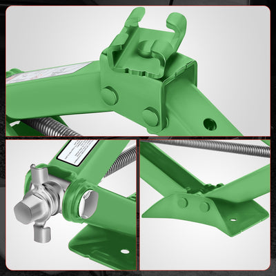 2 Ton (3306 lbs) Scissor Lift Jack W/Ratchet Wrench <br> Lifting Height Range: 3.85-17.4 in
