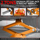 2 Ton (3306 lbs) Scissor Lift Jack W/Ratchet Wrench <br> Lifting Height Range: 3.85-17.4 in