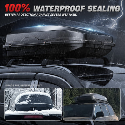 Black Textured Cross Bar Roof Cargo Storage Box<br>56.3 in. L x 36.8 in.W x 16.25 in. H