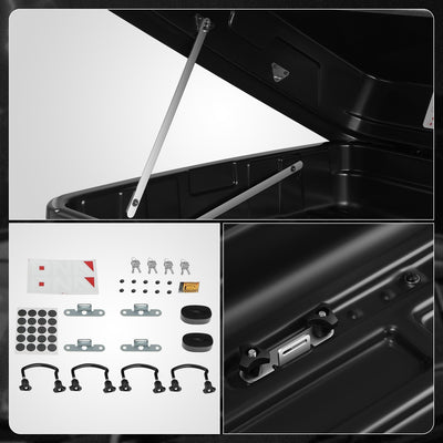 Black Textured Cross Bar Roof Cargo Storage Box<br>56.3 in. L x 36.8 in.W x 16.25 in. H