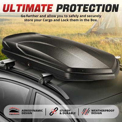 Aluminum Cross Bar Roof Cargo Storage Box <br> 72 in. L  x 30 in.W x 12 in.  H