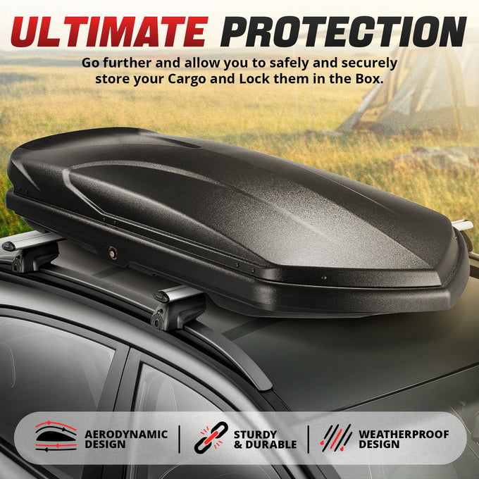 Aluminum Cross Bar Roof Cargo Storage Box <br> 72 in. L  x 30 in.W x 12 in.  H