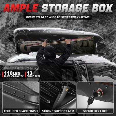 Aluminum Cross Bar Roof Cargo Storage Box <br> 72 in. L  x 30 in.W x 12 in.  H