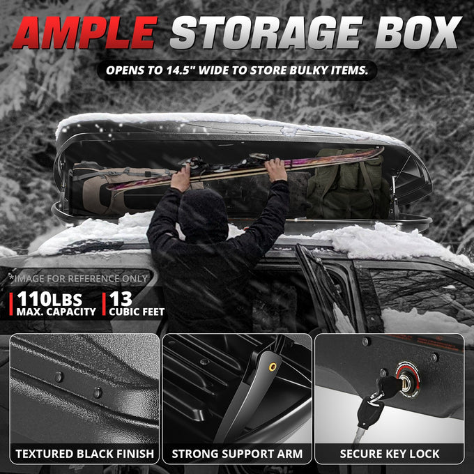 Aluminum Cross Bar Roof Cargo Storage Box <br> 72 in. L  x 30 in.W x 12 in.  H