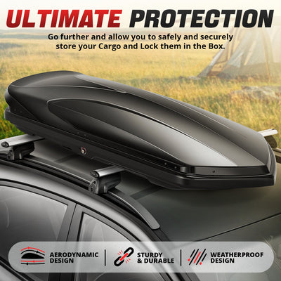 Aluminum Cross Bar Roof Cargo Storage Box <br> 72 in. L  x 30 in.W x 12 in.  H