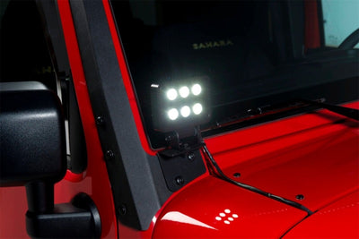 2 Luminix 4in LED Cube w/ Window brackets <br> 07-18 Jeep Wrangler (JK)
