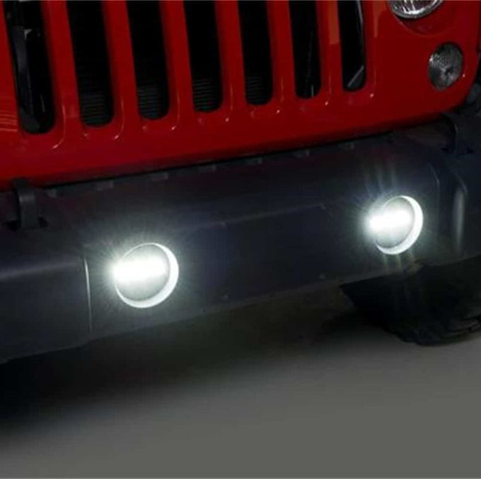Pair 2400LM Luminix High Power LED Fog Lamps <br> 10-18 Jeep Wrangler